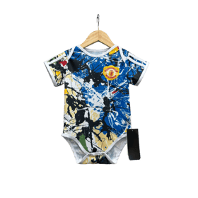 Manchester United Kunst Design Baby-Krabbelanzug Retro Style