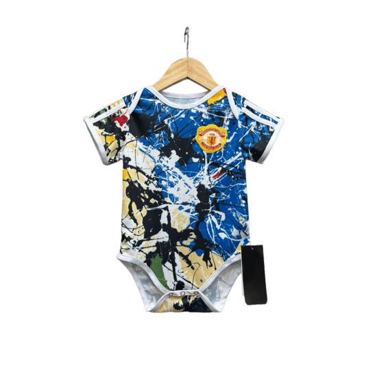 Manchester United Kunst Design Baby-Krabbelanzug Retro Style