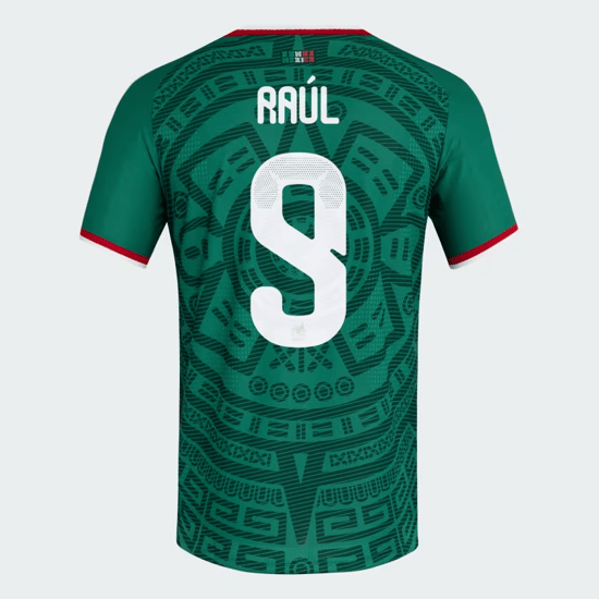 Kinder Mexiko 2026 Heim Authentisches WM-Trikot RAÚL #9