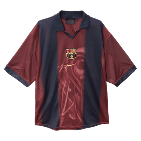 Herren FC Barcelona X TRAVIS SCOTT Retro 2000/01 Heim Skelett Trikot