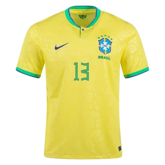 Dani Alves #13 Brasilien Heimtrikot Weltmeisterschaft 2022