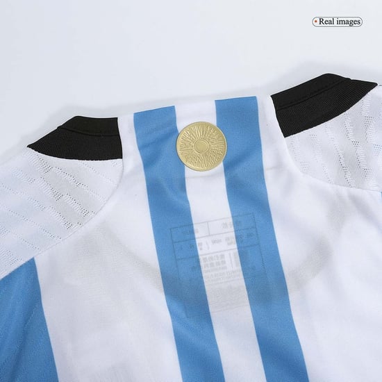 Argentinien Champions Spielerversion Heimtrikot Weltmeisterschaft 2022 - 3 Stars