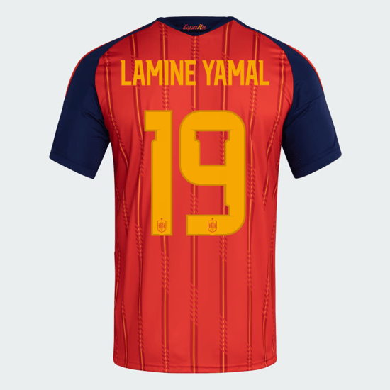 Kinder Spanien 2026 Heim Authentisches WM-Trikot LAMINE YAMAL #19