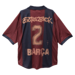 Herren FC Barcelona X TRAVIS SCOTT Retro 2000/01 Heim Skelett Trikot