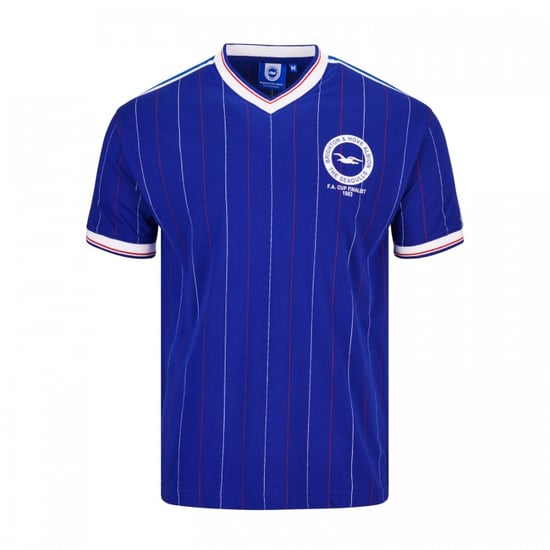 Herren Brighton & Hove Albion 1983 Heim Retro FA Cup Finalisten Trikot