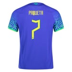 Lucas Paquetá #7 Brasilien Auswärtstrikot Weltmeisterschaft 2022