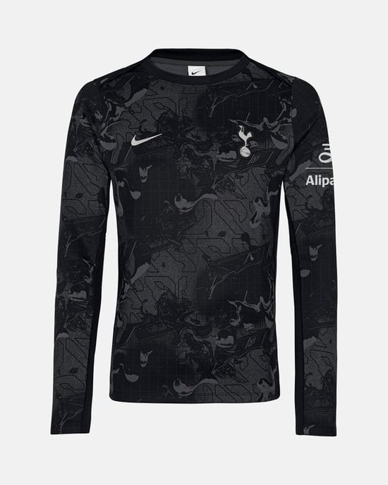 Kinder Tottenham Hotspur 2025/26 Auswärts Langarm Aufwärmtrikot