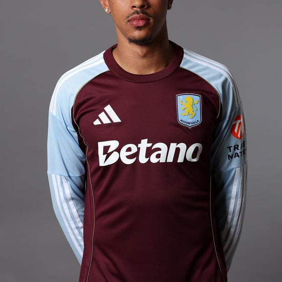Kinder Aston Villa 2025/26 Heimtrikot Langarm