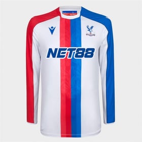 Kinder Crystal Palace 2025/26 Drittes Langarm Adler Weißes Trikot
