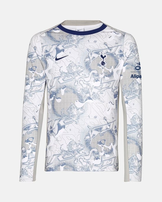 Herren Tottenham Hotspur 2025/26 Heim Langarm Aufwärmtrikot
