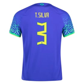 Thiago Silva #3 Brasilien Auswärtstrikot Weltmeisterschaft 2022