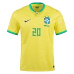 Vinícius Júnior #20 Brasilien Heimtrikot Weltmeisterschaft 2022