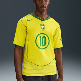Herren Brasilien 2004 T90 Remake Trikot Ronaldinho Nr. 10