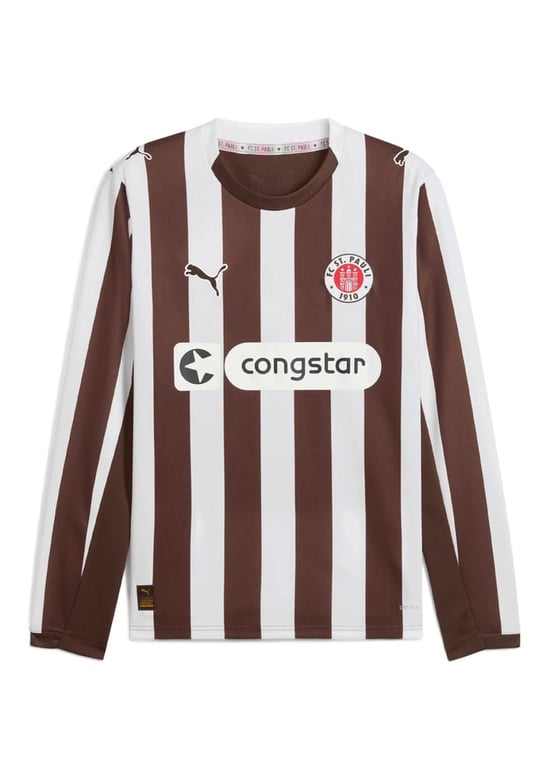 Kinder FC St. Pauli 2025/26 Heimtrikot mit langen Ärmeln