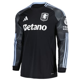 Kinder Aston Villa 2025/26 Auswärts Langarmtrikot