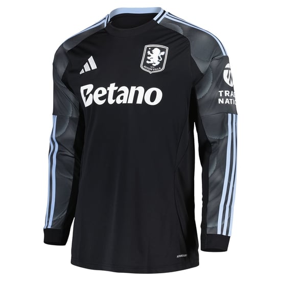 Kinder Aston Villa 2025/26 Auswärts Langarmtrikot