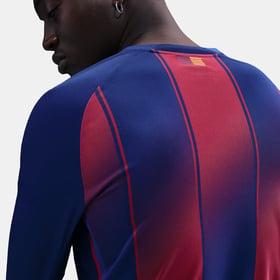 Herren FC Barcelona 2025/26 Herren Heim Langarm UCL-Trikot