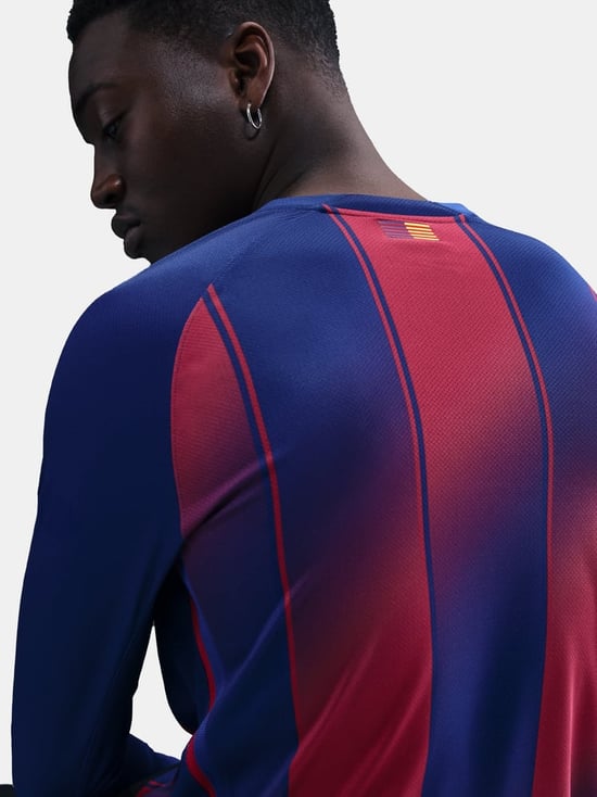 Herren FC Barcelona 2025/26 Herren Heim Langarm UCL-Trikot