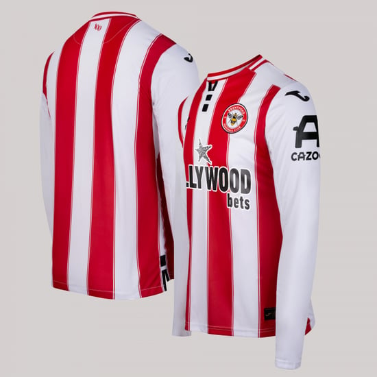 Kinder Brentford 2025/26 Heimtrikot mit langen Ärmeln