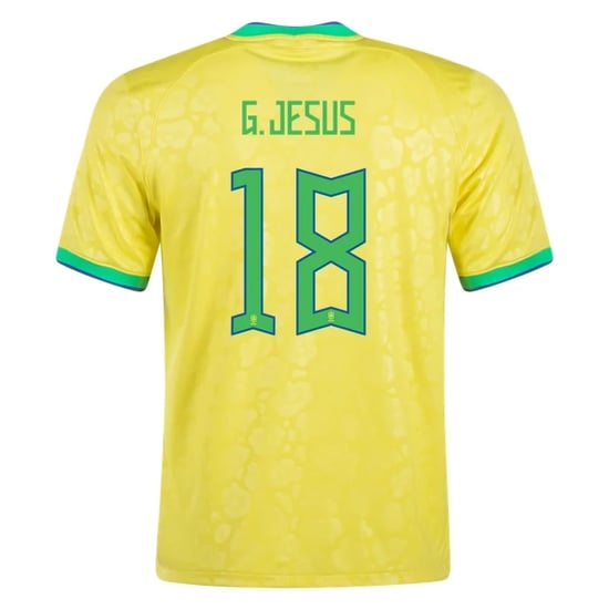 Gabriel Jesus #18 Brasilien Heimtrikot Weltmeisterschaft 2022
