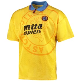 Herren Aston Villa 1990 Retro Trikot Gelb