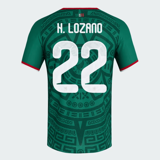 Kinder Mexiko 2026 Heim Authentisches WM-Trikot H. LOZANO #22