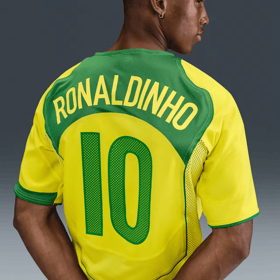 Herren Brasilien 2004 T90 Remake Trikot Ronaldinho Nr. 10